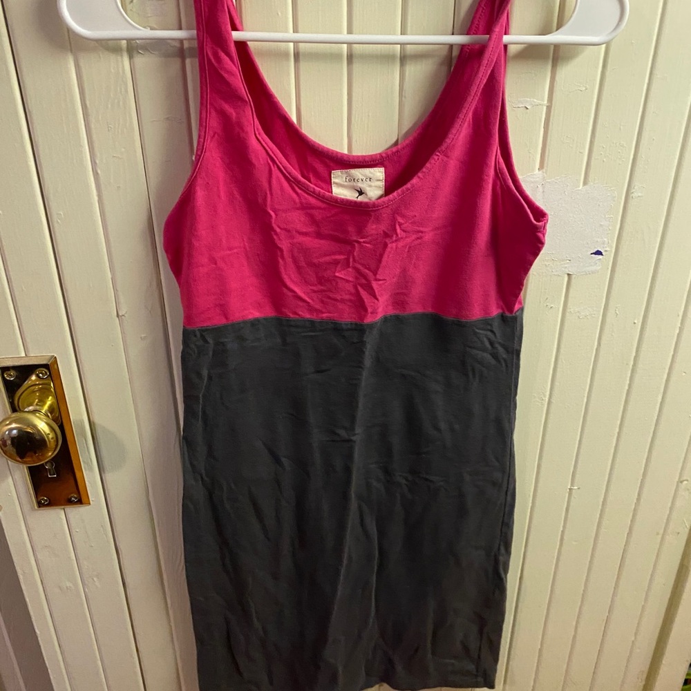 Pink and grey dress